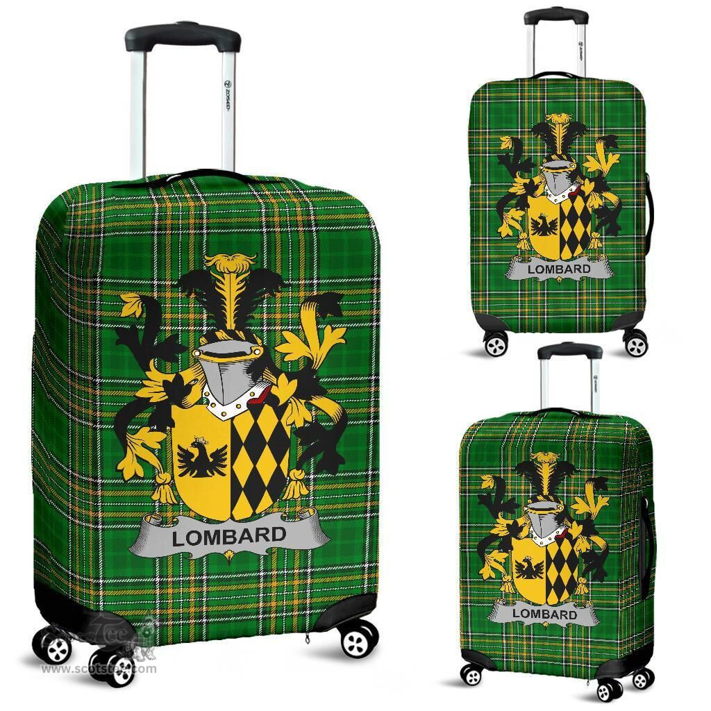 Irish Lombard Coat of Arms Family Crest Ireland Luggage Cover Irish National Tartan Irish County Luggage Cover