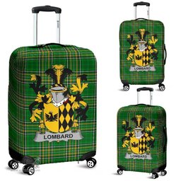Irish Lombard Coat of Arms Family Crest Ireland Luggage Cover Irish National Tartan Irish County Luggage Cover