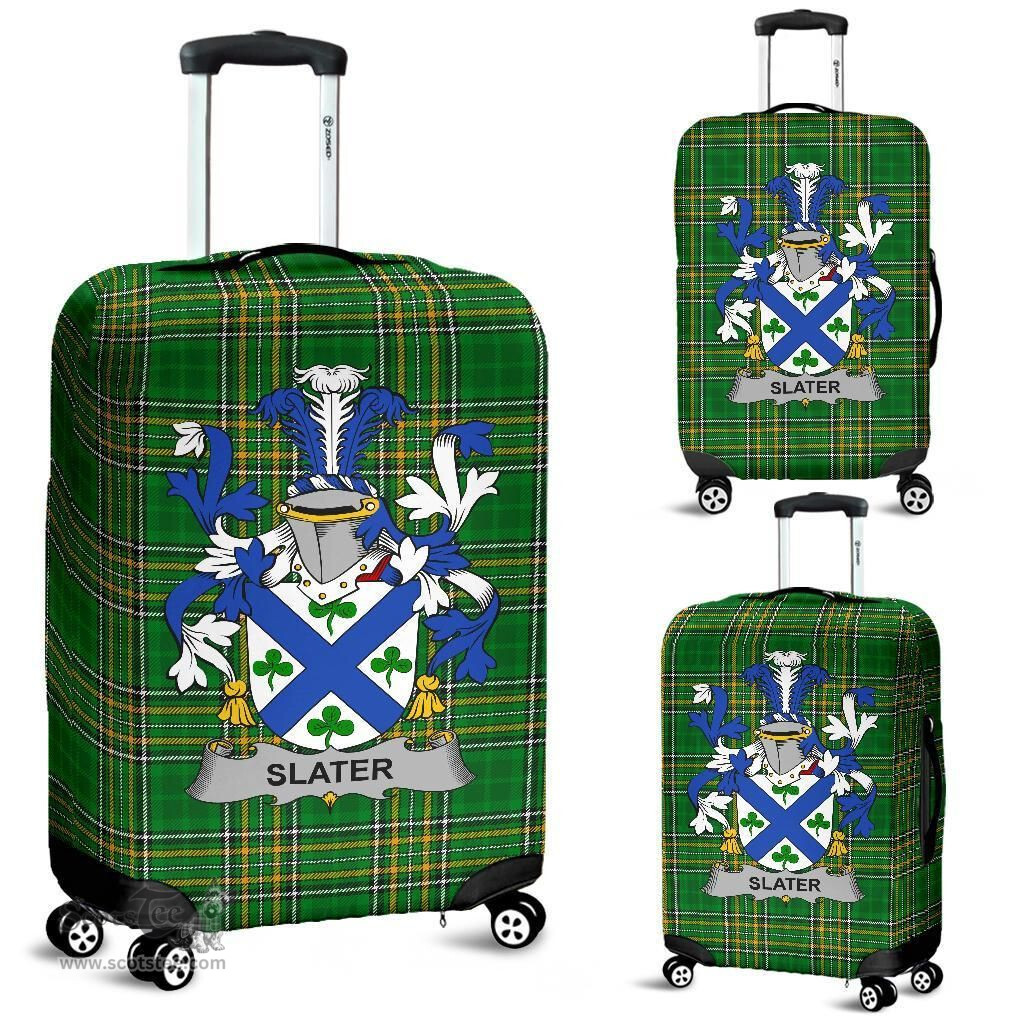 Irish Slater or Slator Coat of Arms Family Crest Ireland Luggage Cover Irish National Tartan Irish County Luggage Cover