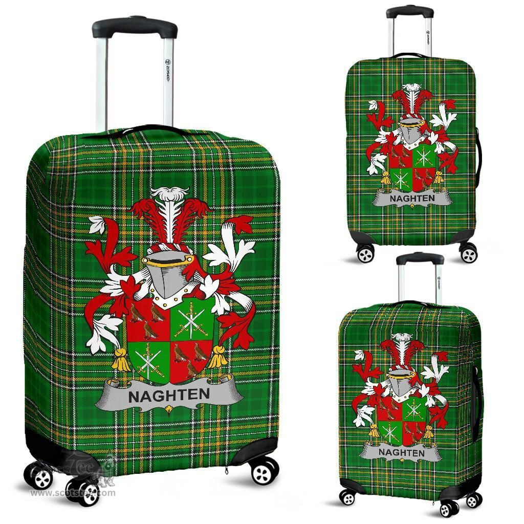 Irish Naghten or O'Naghten Coat of Arms Family Crest Ireland Luggage Cover Irish National Tartan Irish County Luggage Cover