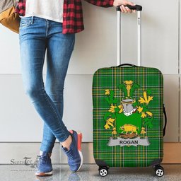 Irish Rogan or O'Rogan Coat of Arms Family Crest Ireland Luggage Cover Irish National Tartan Irish County Luggage Cover