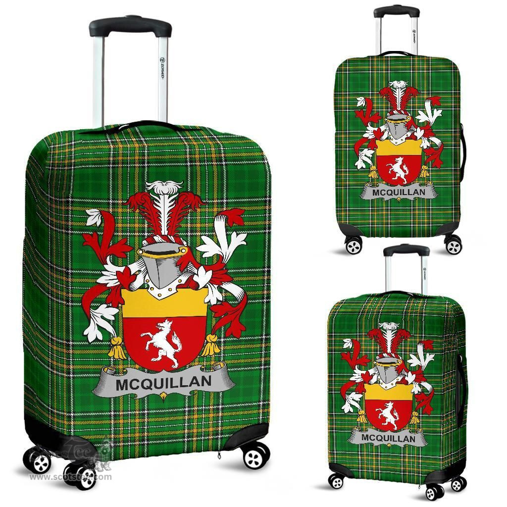 Irish Quillan or McQuillan Coat of Arms Family Crest Ireland Luggage Cover Irish National Tartan Irish County Luggage Cover