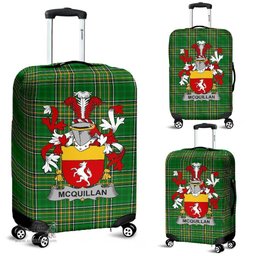 Irish Quillan or McQuillan Coat of Arms Family Crest Ireland Luggage Cover Irish National Tartan Irish County Luggage Cover