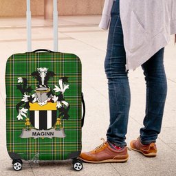 Irish Maginn or Ginn Coat of Arms Family Crest Ireland Luggage Cover Irish National Tartan Irish County Luggage Cover