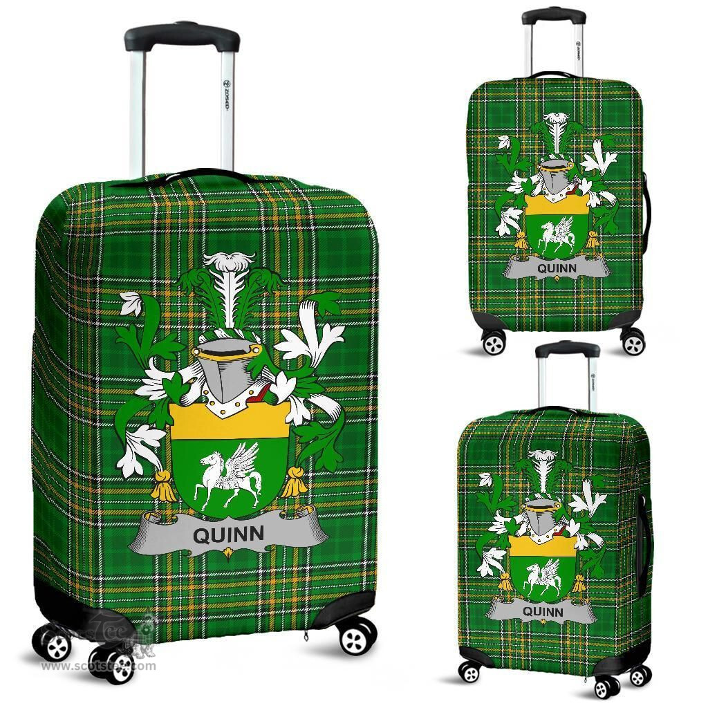 Irish Quinn or O'Quin Coat of Arms Family Crest Ireland Luggage Cover Irish National Tartan Irish County Luggage Cover