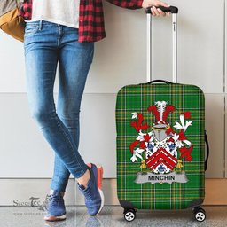 Irish Minchin Coat of Arms Family Crest Ireland Luggage Cover Irish National Tartan Irish County Luggage Cover