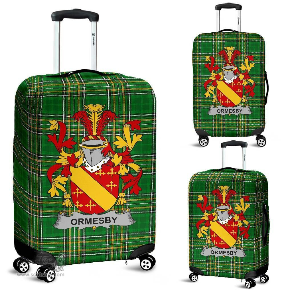 Irish Ormesby Coat of Arms Family Crest Ireland Luggage Cover Irish National Tartan Irish County Luggage Cover
