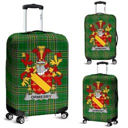 Irish Ormesby Coat of Arms Family Crest Ireland Luggage Cover Irish National Tartan Irish County Luggage Cover