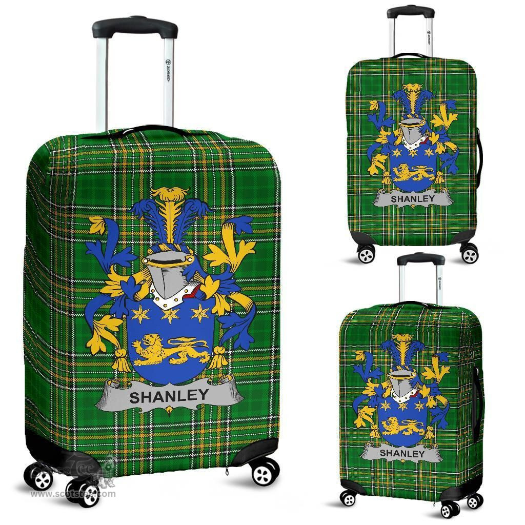 Irish Shanley or McShanly Coat of Arms Family Crest Ireland Luggage Cover Irish National Tartan Irish County Luggage Cover