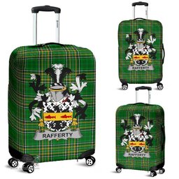 Irish Rafferty or O'Rafferty Coat of Arms Family Crest Ireland Luggage Cover Irish National Tartan Irish County Luggage Cover