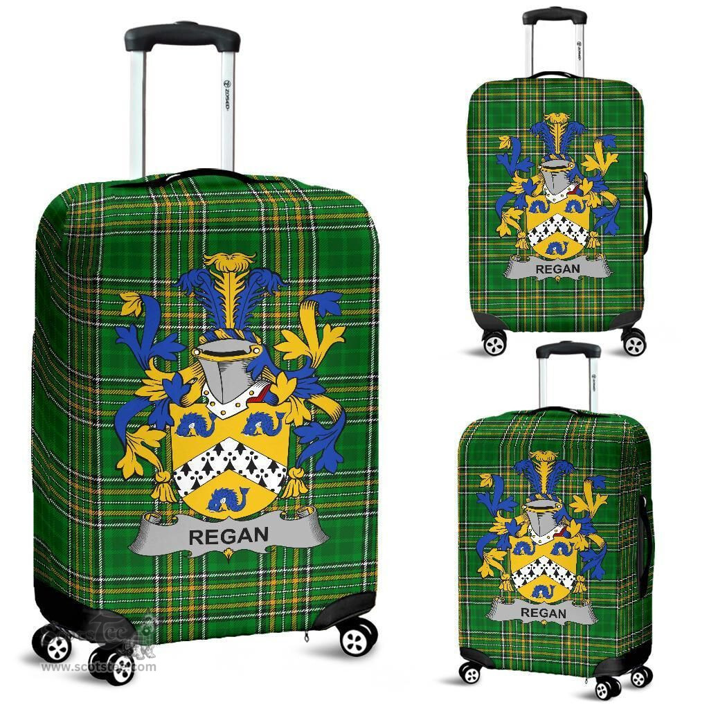 Irish Regan or O'Regan Coat of Arms Family Crest Ireland Luggage Cover Irish National Tartan Irish County Luggage Cover