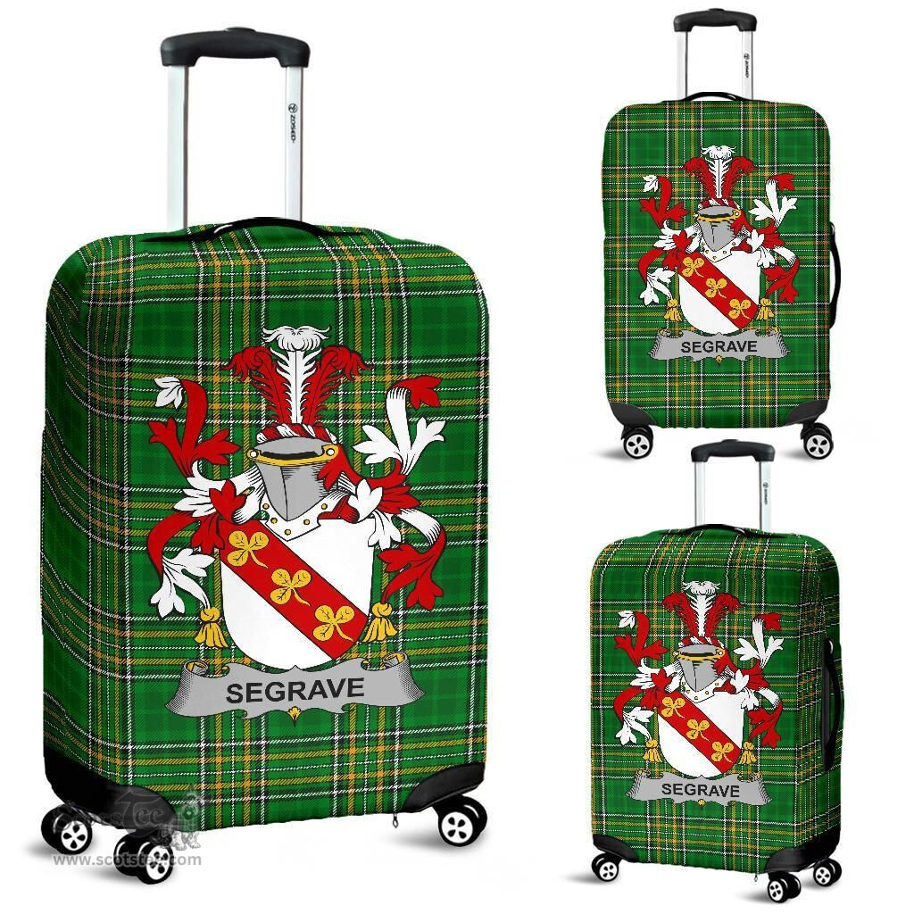 Irish Segrave Coat of Arms Family Crest Ireland Luggage Cover Irish National Tartan Irish County Luggage Cover
