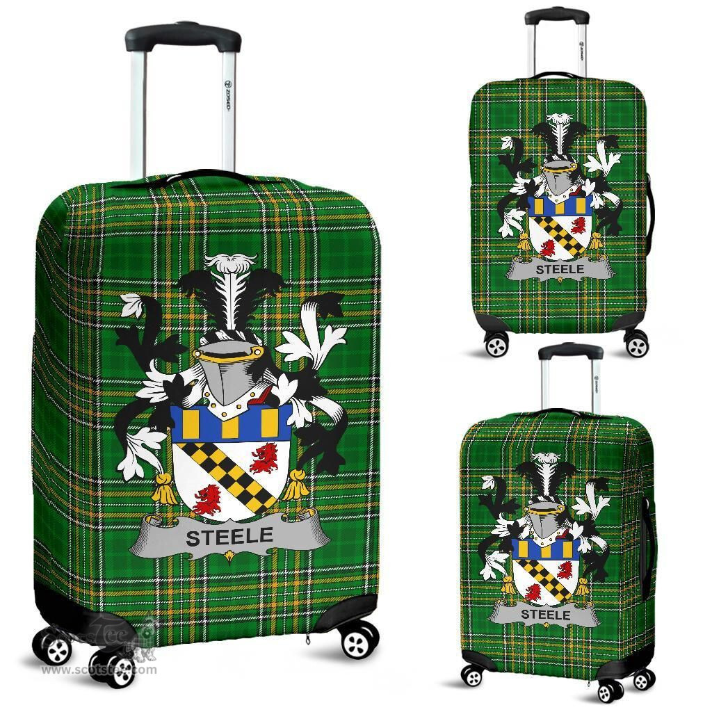 Irish Steele Coat of Arms Family Crest Ireland Luggage Cover Irish National Tartan Irish County Luggage Cover