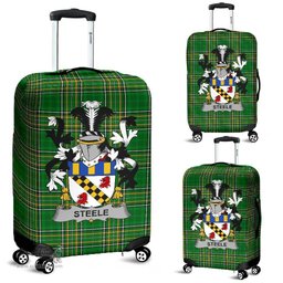 Irish Steele Coat of Arms Family Crest Ireland Luggage Cover Irish National Tartan Irish County Luggage Cover