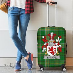 Irish Russell Coat of Arms Family Crest Ireland Luggage Cover Irish National Tartan Irish County Luggage Cover