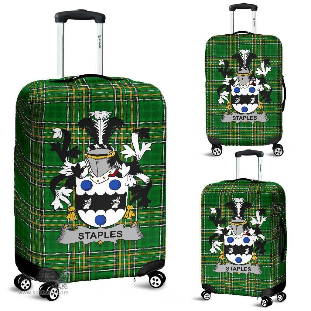 Irish Staples Coat of Arms Family Crest Ireland Luggage Cover Irish National Tartan Irish County Luggage Cover