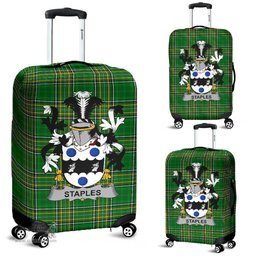 Irish Staples Coat of Arms Family Crest Ireland Luggage Cover Irish National Tartan Irish County Luggage Cover