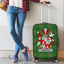 Irish Morton Coat of Arms Family Crest Ireland Luggage Cover Irish National Tartan Irish County Luggage Cover