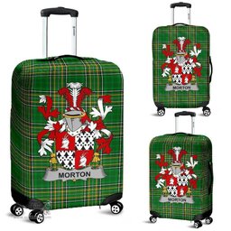 Irish Morton Coat of Arms Family Crest Ireland Luggage Cover Irish National Tartan Irish County Luggage Cover