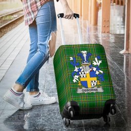 Irish Osborne Coat of Arms Family Crest Ireland Luggage Cover Irish National Tartan Irish County Luggage Cover