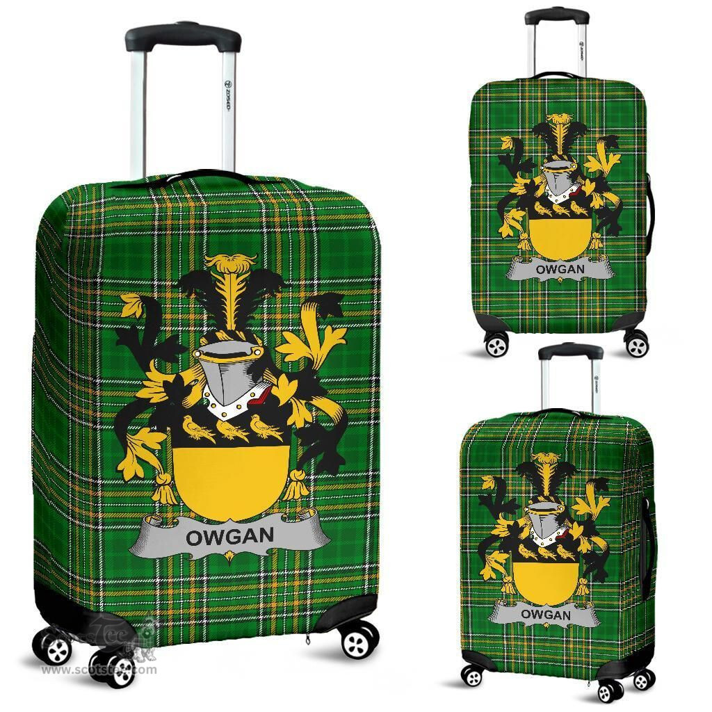 Irish Owgan Coat of Arms Family Crest Ireland Luggage Cover Irish National Tartan Irish County Luggage Cover