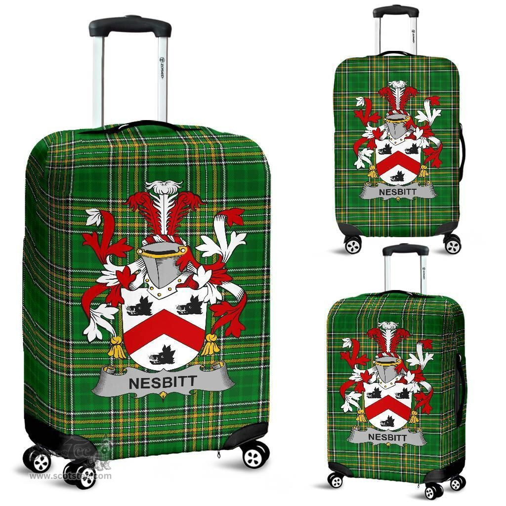 Irish Nesbitt Coat of Arms Family Crest Ireland Luggage Cover Irish National Tartan Irish County Luggage Cover