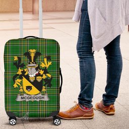 Irish McGeough or McGough Coat of Arms Family Crest Ireland Luggage Cover Irish National Tartan Irish County Luggage Cover