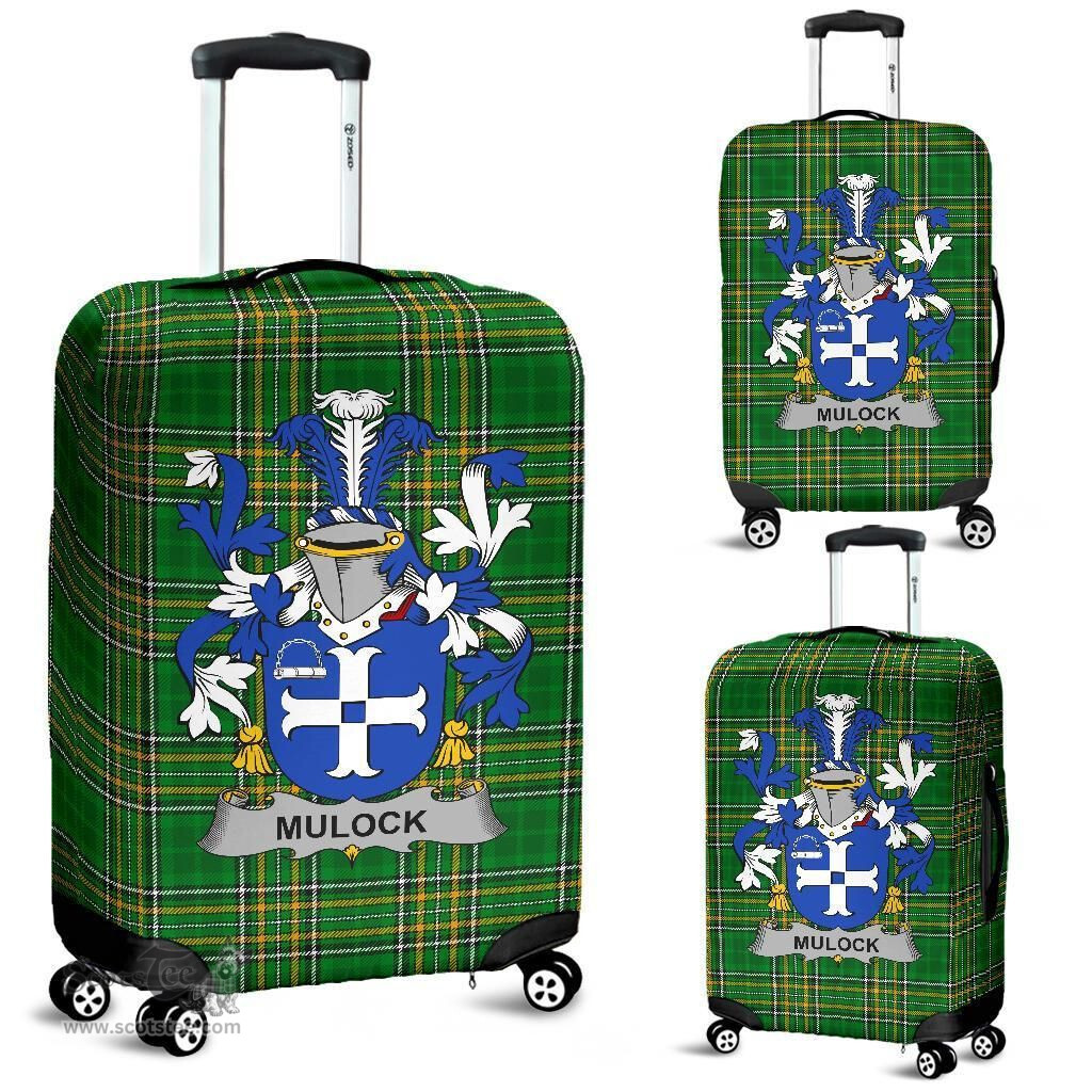 Irish Mulock or Mullock Coat of Arms Family Crest Ireland Luggage Cover Irish National Tartan Irish County Luggage Cover