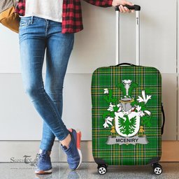 Irish McEniry or McEnery Coat of Arms Family Crest Ireland Luggage Cover Irish National Tartan Irish County Luggage Cover