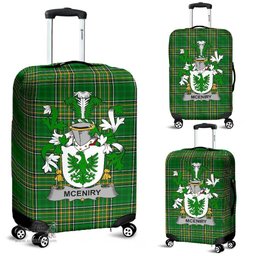 Irish McEniry or McEnery Coat of Arms Family Crest Ireland Luggage Cover Irish National Tartan Irish County Luggage Cover
