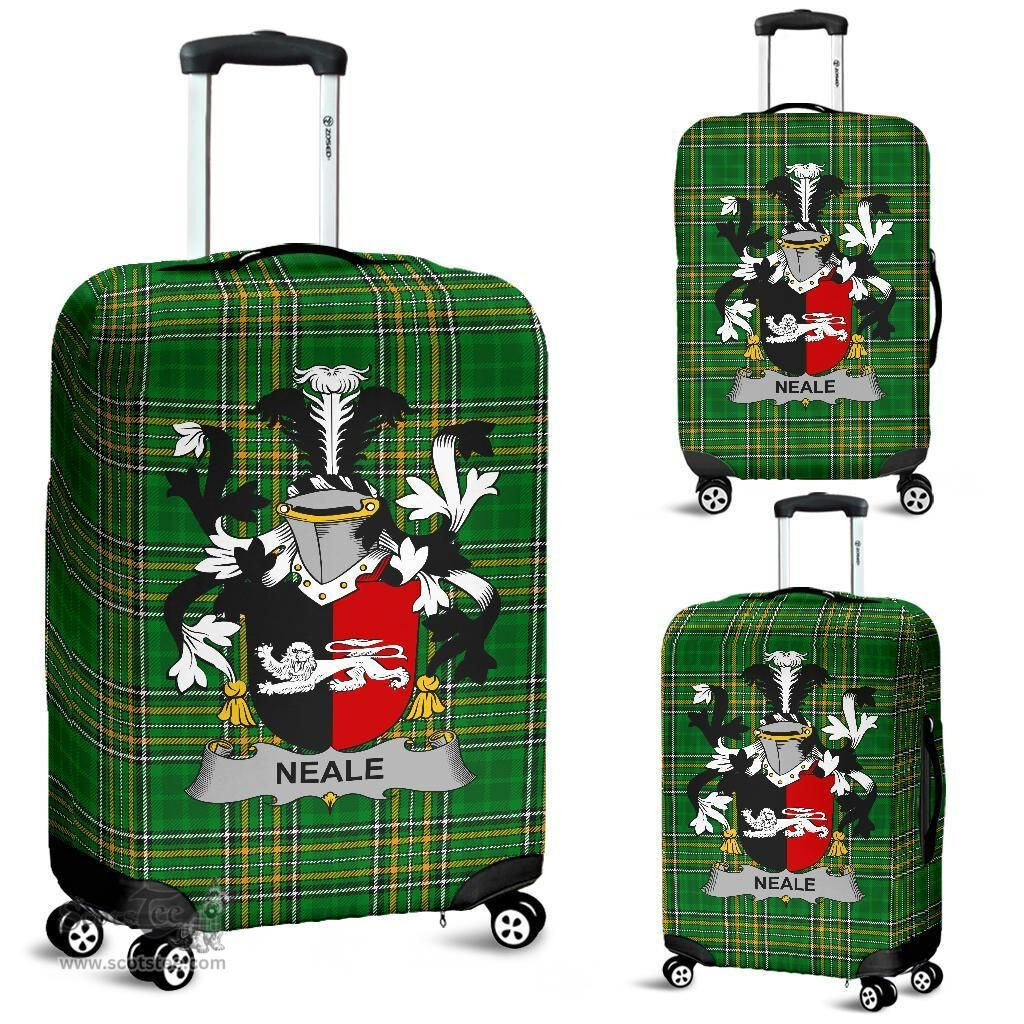 Irish Neale Coat of Arms Family Crest Ireland Luggage Cover Irish National Tartan Irish County Luggage Cover