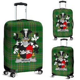 Irish Neale Coat of Arms Family Crest Ireland Luggage Cover Irish National Tartan Irish County Luggage Cover