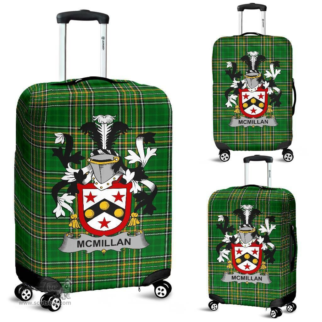 Irish McMillan Coat of Arms Family Crest Ireland Luggage Cover Irish National Tartan Irish County Luggage Cover
