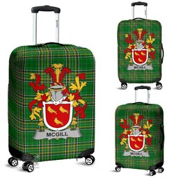 Irish McGill Coat of Arms Family Crest Ireland Luggage Cover Irish National Tartan Irish County Luggage Cover