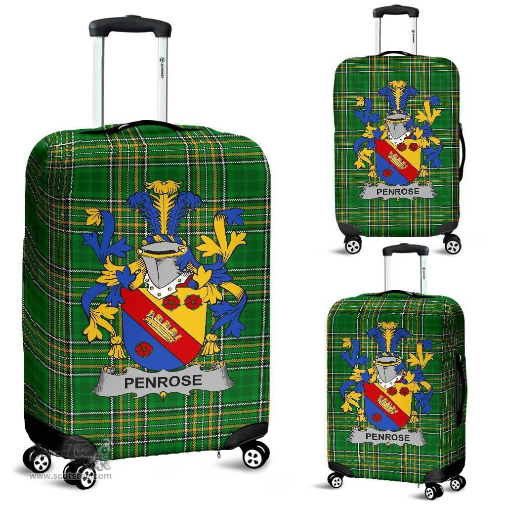 Irish Penrose Coat of Arms Family Crest Ireland Luggage Cover Irish National Tartan Irish County Luggage Cover