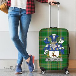 Irish Rutledge Coat of Arms Family Crest Ireland Luggage Cover Irish National Tartan Irish County Luggage Cover