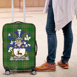 Irish Rutledge Coat of Arms Family Crest Ireland Luggage Cover Irish National Tartan Irish County Luggage Cover