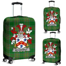 Irish McDermot Coat of Arms Family Crest Ireland Luggage Cover Irish National Tartan Irish County Luggage Cover