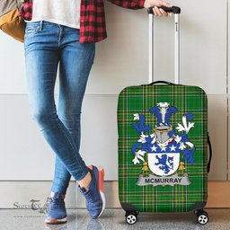 Irish McMurray Coat of Arms Family Crest Ireland Luggage Cover Irish National Tartan Irish County Luggage Cover