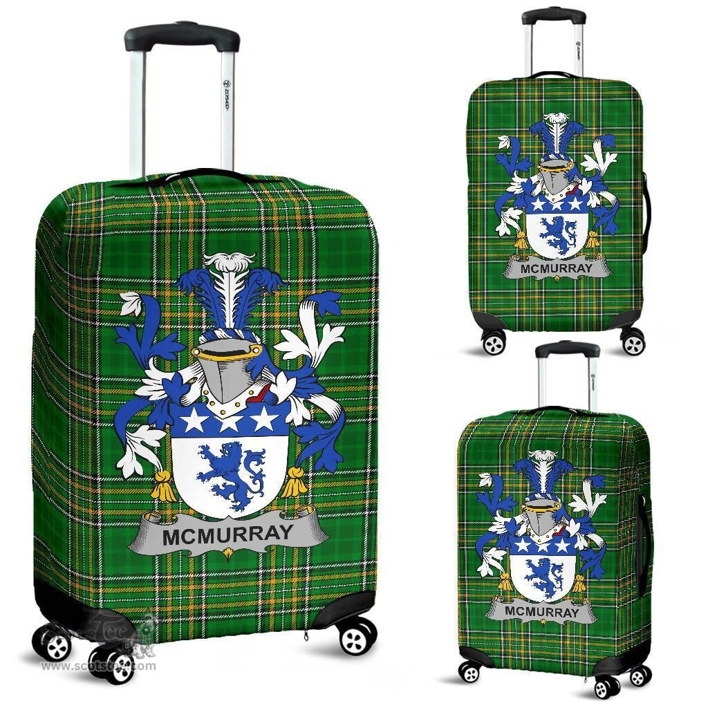 Irish McMurray Coat of Arms Family Crest Ireland Luggage Cover Irish National Tartan Irish County Luggage Cover
