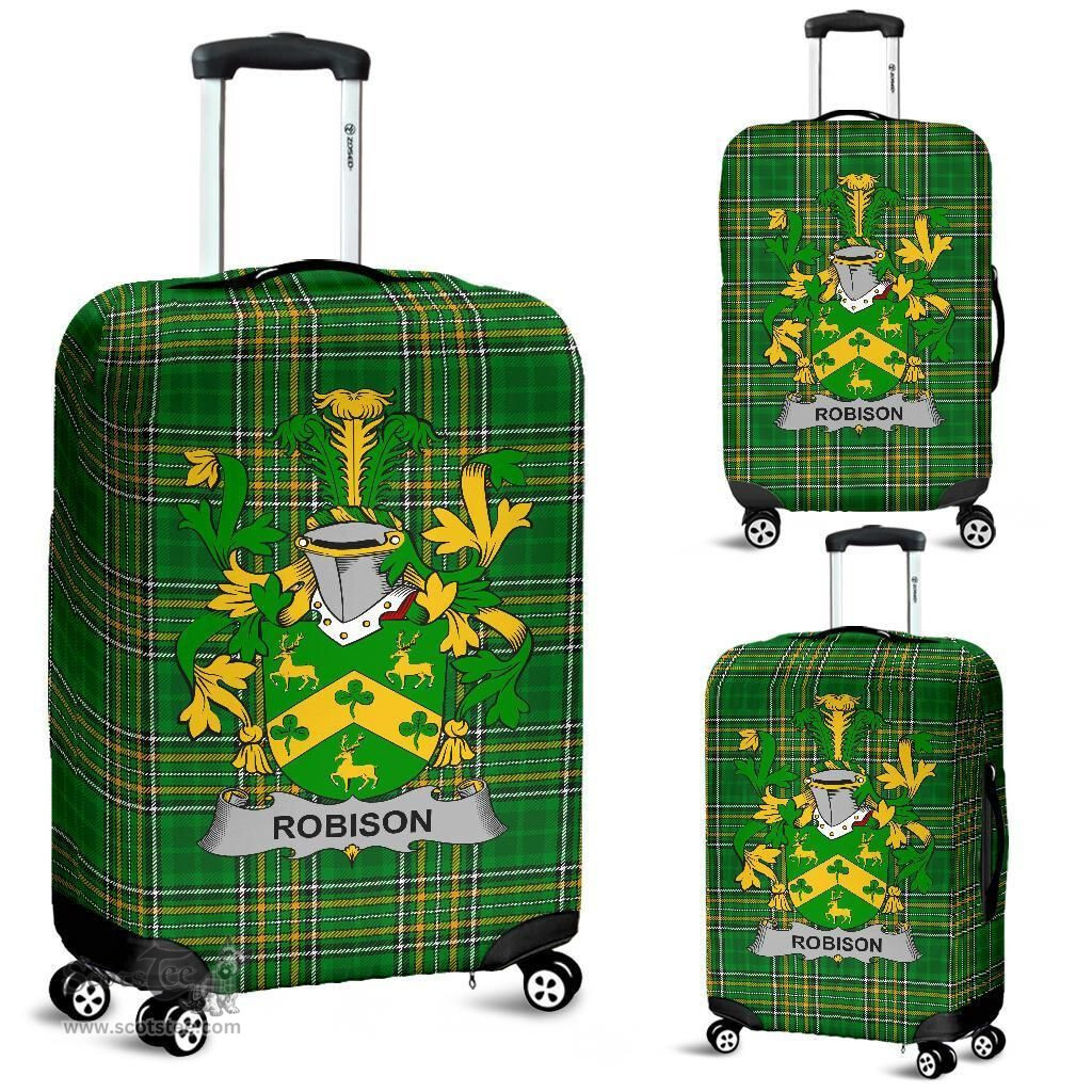 Irish Robison or Robinson Coat of Arms Family Crest Ireland Luggage Cover Irish National Tartan Irish County Luggage Cover