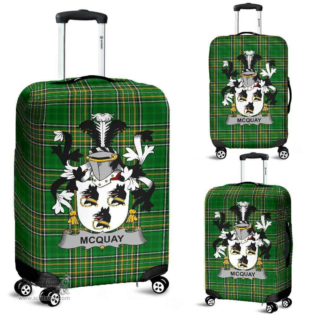 Irish McQuay or MacQuay Coat of Arms Family Crest Ireland Luggage Cover Irish National Tartan Irish County Luggage Cover
