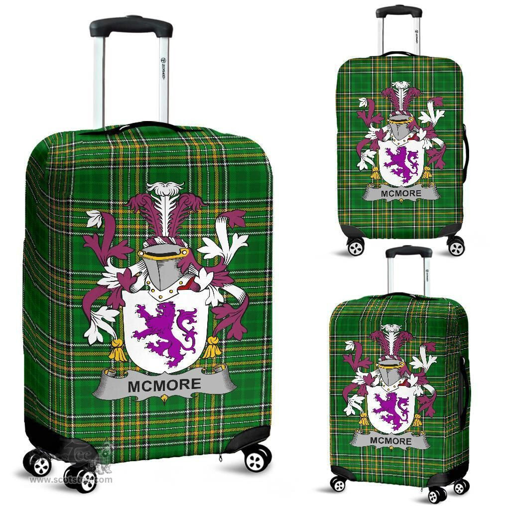 Irish McMore or More Coat of Arms Family Crest Ireland Luggage Cover Irish National Tartan Irish County Luggage Cover