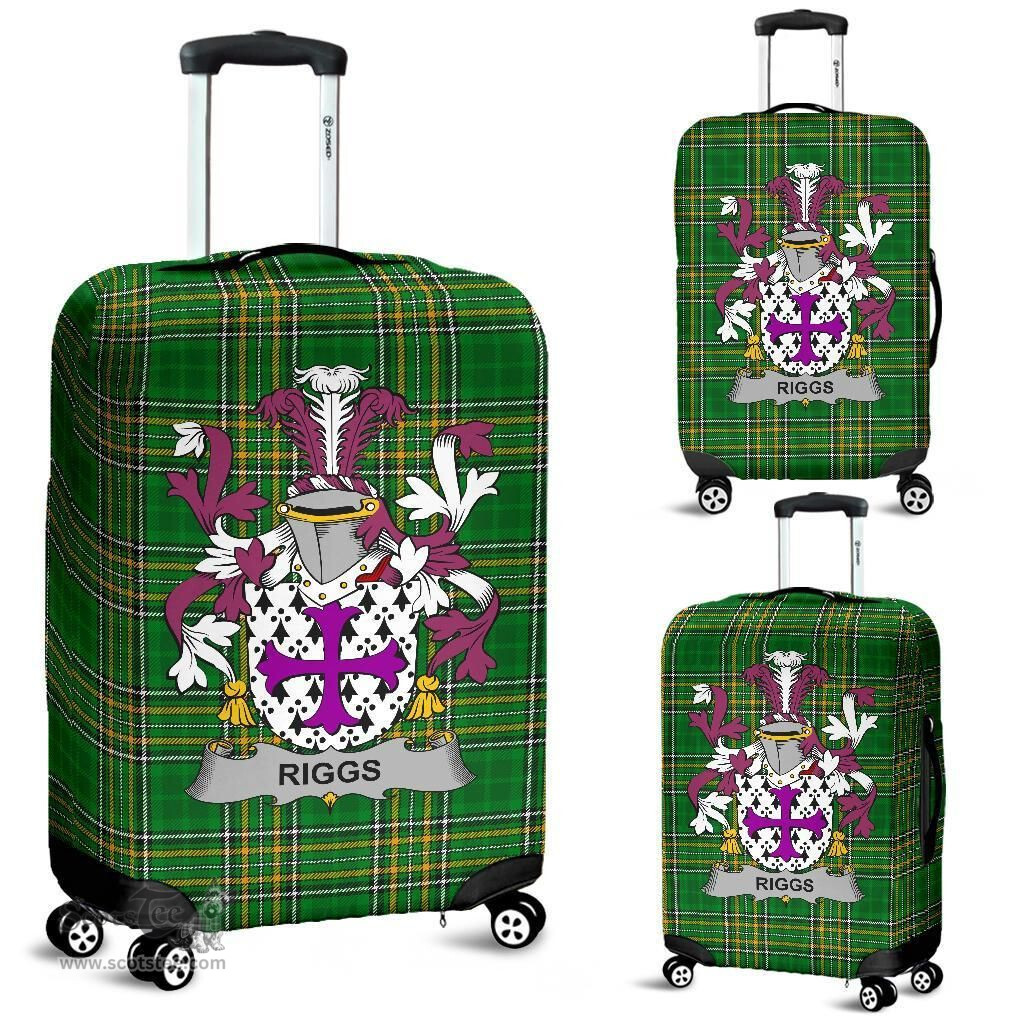 Irish Riggs Coat of Arms Family Crest Ireland Luggage Cover Irish National Tartan Irish County Luggage Cover