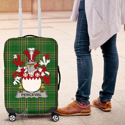 Irish Perceval Coat of Arms Family Crest Ireland Luggage Cover Irish National Tartan Irish County Luggage Cover