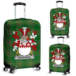 Irish Perceval Coat of Arms Family Crest Ireland Luggage Cover Irish National Tartan Irish County Luggage Cover