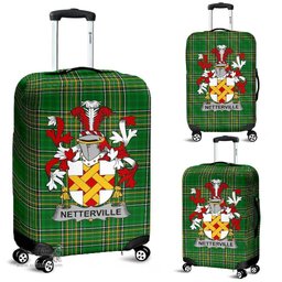 Irish Netterville or Netterfield Coat of Arms Family Crest Ireland Luggage Cover Irish National Tartan Irish County Luggage Cover