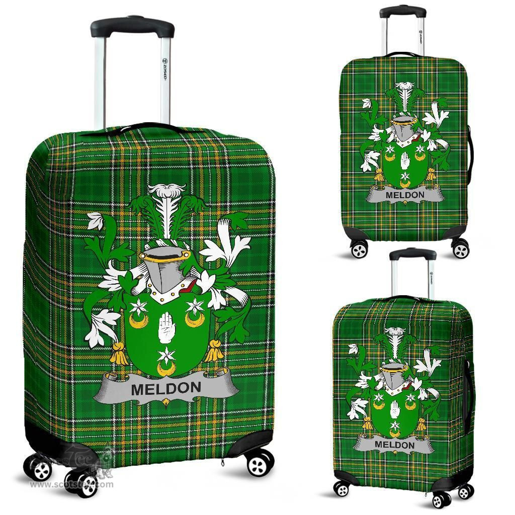 Irish Meldon or Muldoon Coat of Arms Family Crest Ireland Luggage Cover Irish National Tartan Irish County Luggage Cover