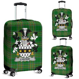 Irish Lyster Coat of Arms Family Crest Ireland Luggage Cover Irish National Tartan Irish County Luggage Cover