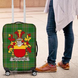 Irish McCarron Coat of Arms Family Crest Ireland Luggage Cover Irish National Tartan Irish County Luggage Cover